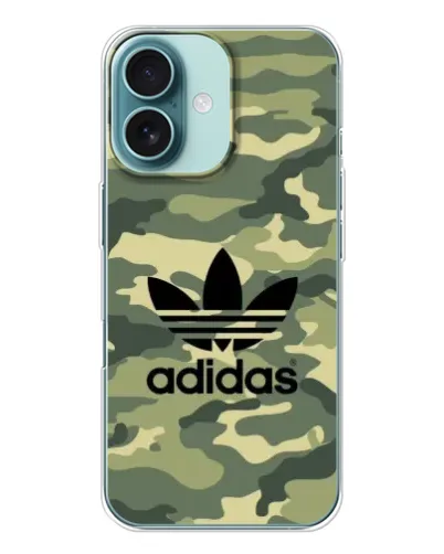 Чохол для iPhone 16 з картинкою «Мілітарі стиль Adidas»