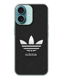 Чохол для iPhone 16 з картинкою «Adidas Карбонова текстура»