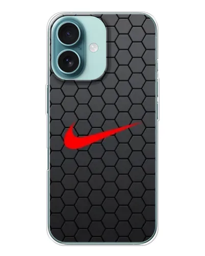 Чохол для iPhone 16 з картинкою «Nike — карбонова сітка»