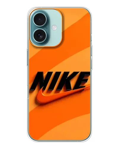 Чохол для iPhone 16 з картинкою «Помаранчевий драйв Nike»