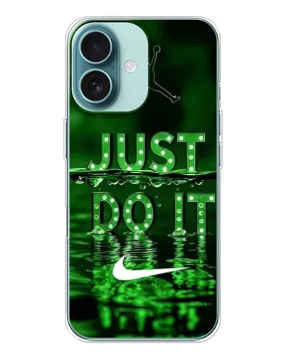 Чохол для iPhone 16 з картинкою «Зелений неоновий Nike»