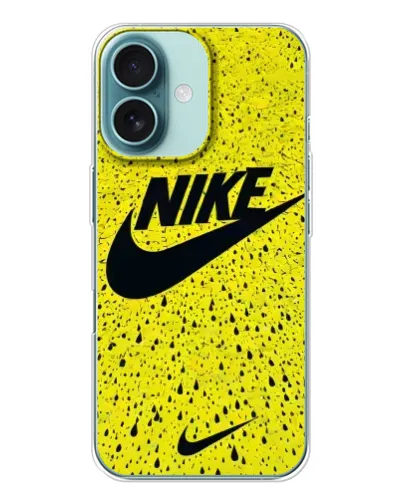 Чохол для iPhone 16 з картинкою «Жовтий текстурний Nike»