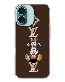 Чохол для iPhone 16 з картинкою «LV та Міккі Маус»