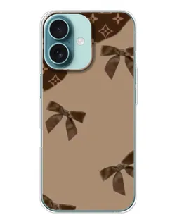 Чохол для iPhone 16 з картинкою «LV — кавовий атлас»