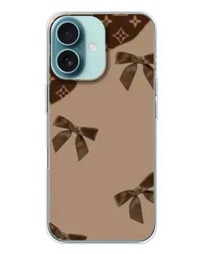 Чохол для iPhone 16 з картинкою «LV — кавовий атлас»