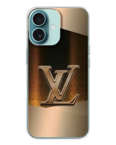 Чохол для iPhone 16 з картинкою «LV — золоте сяйво»