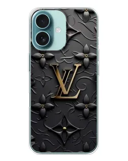 Чохол для iPhone 16 з картинкою «Шкіряна текстура LV»