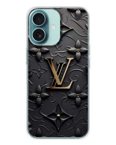 Чохол для iPhone 16 з картинкою «Шкіряна текстура LV»