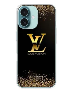 Чохол для iPhone 16 з картинкою «LV — золоті іскри»