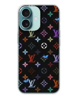 Чохол для iPhone 16 з картинкою «Кольорова монограма LV»