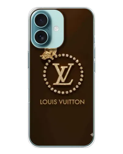 Чохол для iPhone 16 з картинкою «LV — золота печатка»