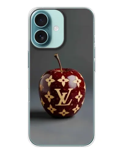 Чохол для iPhone 16 з картинкою «Червоне яблуко LV»