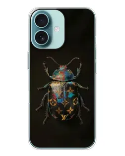 Чохол для iPhone 16 з картинкою «LV — мармуровий принт»