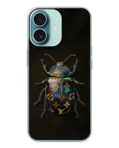 Чохол для iPhone 16 з картинкою «LV — мармуровий принт»