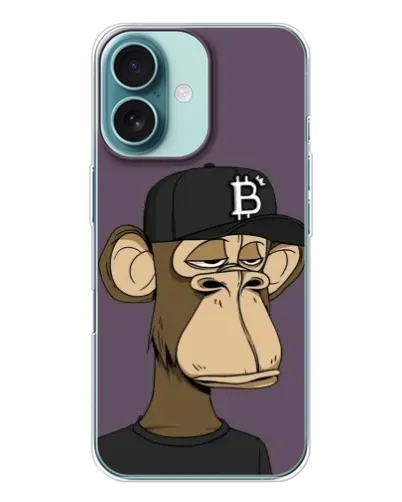 Чохол для iPhone 16 з картинкою «Bored Ape в кепці»