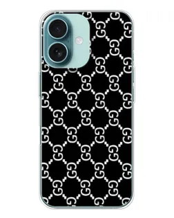 Чохол для iPhone 16 з картинкою «Gucci — сітчастий паттерн»