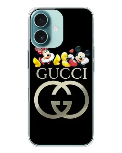Чохол для iPhone 16 з картинкою «Gucci — герої Disney»