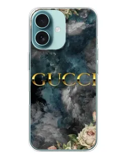 Чохол для iPhone 16 з картинкою «Абстрактні квіти Gucci»