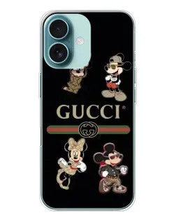 Чохол для iPhone 16 з картинкою «Gucci — герої Disney та монограма»