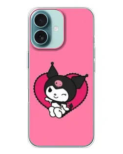 Чохол для iPhone 16 з картинкою «Kuromi — любов у серці» Чохол для iPhone 16 з картинкою «Kuromi — любов у серці»