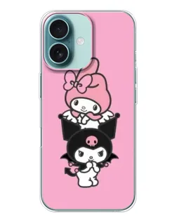 Чохол для iPhone 16 з картинкою «Тріо My Melody та Kuromi» Чохол для iPhone 16 з картинкою «Тріо My Melody та Kuromi»