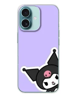 Чохол для iPhone 16 з картинкою «Кумедна Kuromi» Чохол для iPhone 16 з картинкою «Кумедна Kuromi»