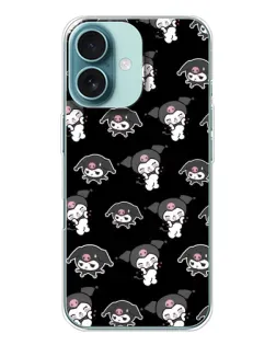 Чохол для iPhone 16 з картинкою «Чорний паттерн Kuromi» Чохол для iPhone 16 з картинкою «Чорний паттерн Kuromi»