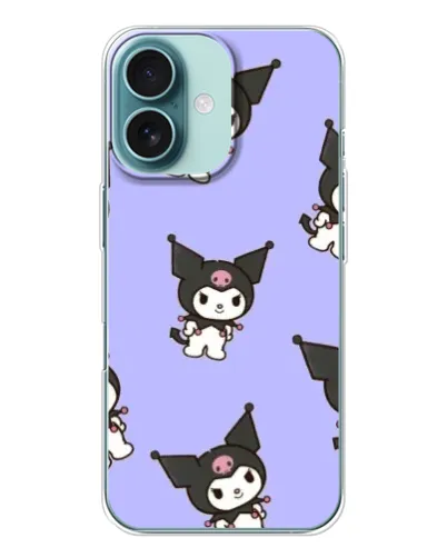 Чохол для iPhone 16 з картинкою «Паттерн з Kuromi»