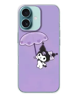 Чохол для iPhone 16 з картинкою «Kuromi з парасолькою» Чохол для iPhone 16 з картинкою «Kuromi з парасолькою»