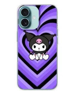 Чохол для iPhone 16 з картинкою «Kuromi та фіолетові серця» Чохол для iPhone 16 з картинкою «Kuromi та фіолетові серця»
