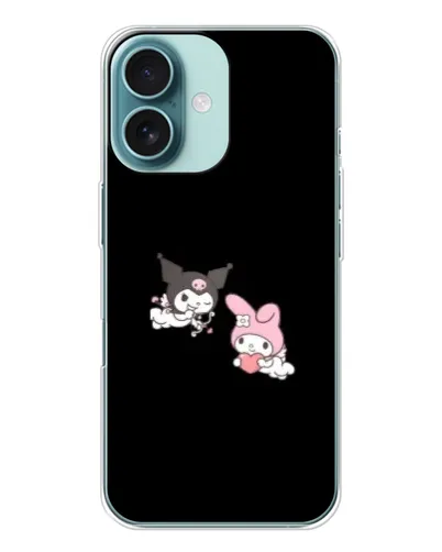 Чохол для iPhone 16 з картинкою «My Melody та Kuromi»