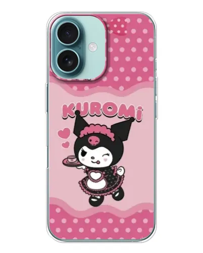 Чохол для iPhone 16 з картинкою «Kuromi в окулярах»