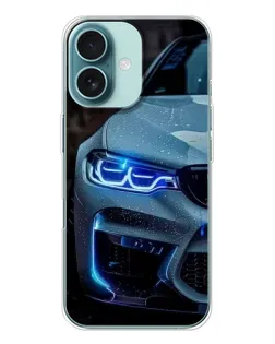 Чохол для iPhone 16 з картинкою «Погляд BMW з синіми фарами» Чохол для iPhone 16 з картинкою «Погляд BMW з синіми фарами»