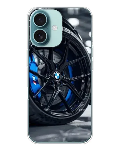 Чохол для iPhone 16 з картинкою «Колесо BMW зблизька»
