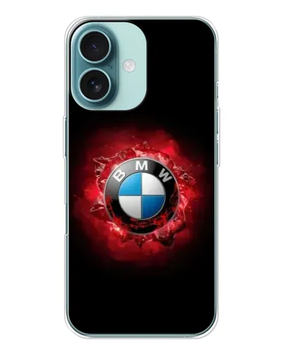 Чохол для iPhone 16 з картинкою «Логотип BMW — спалах»