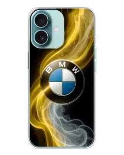 Чохол для iPhone 16 з картинкою «Золотистий дим BMW»