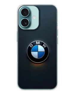 Чохол для iPhone 16 з картинкою «Логотип BMW — мінімалізм»
