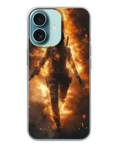 Чохол для iPhone 16 з картинкою «BMW — швидкість у дощі»