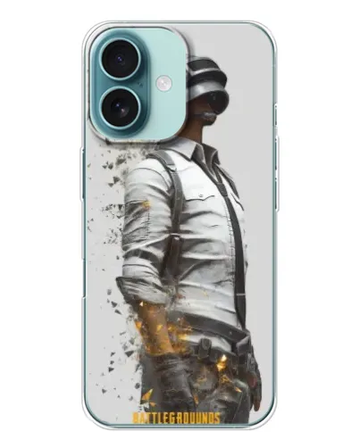 Чохол для iPhone 16 з картинкою «PUBG — боєць у пилу»