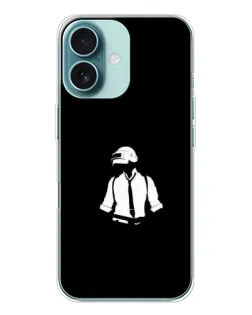 Чохол для iPhone 16 з картинкою «PUBG — білий шолом»