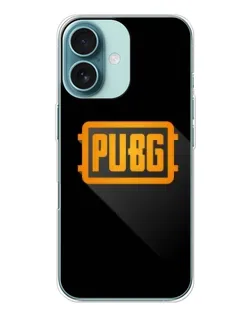 Чохол для iPhone 16 з картинкою «PUBG — рамка лого»