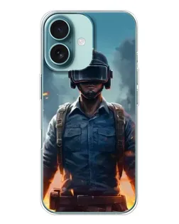 Чохол для iPhone 16 з картинкою «PUBG — реалістичний герой»