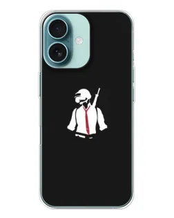 Чохол для iPhone 16 з картинкою «PUBG — силует воїна»