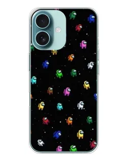 Чохол для iPhone 16 з картинкою «Екіпаж Among Us»