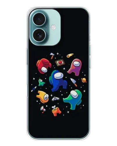 Чохол для iPhone 16 з картинкою «Among Us космос»