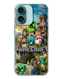 Чохол для iPhone 16 з картинкою «Замок Minecraft»