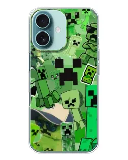 Чохол для iPhone 16 з картинкою «Кріпери Minecraft»