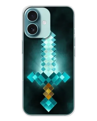 Чохол для iPhone 16 з картинкою «Алмазний меч неон» Чохол для iPhone 16 з картинкою «Алмазний меч неон»