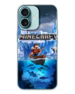 Чохол для iPhone 16 з картинкою «Minecraft льодянийсвіт»