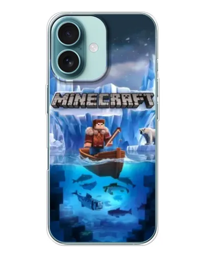 Чохол для iPhone 16 з картинкою «Minecraft льодянийсвіт» Чохол для iPhone 16 з картинкою «Minecraft льодянийсвіт»